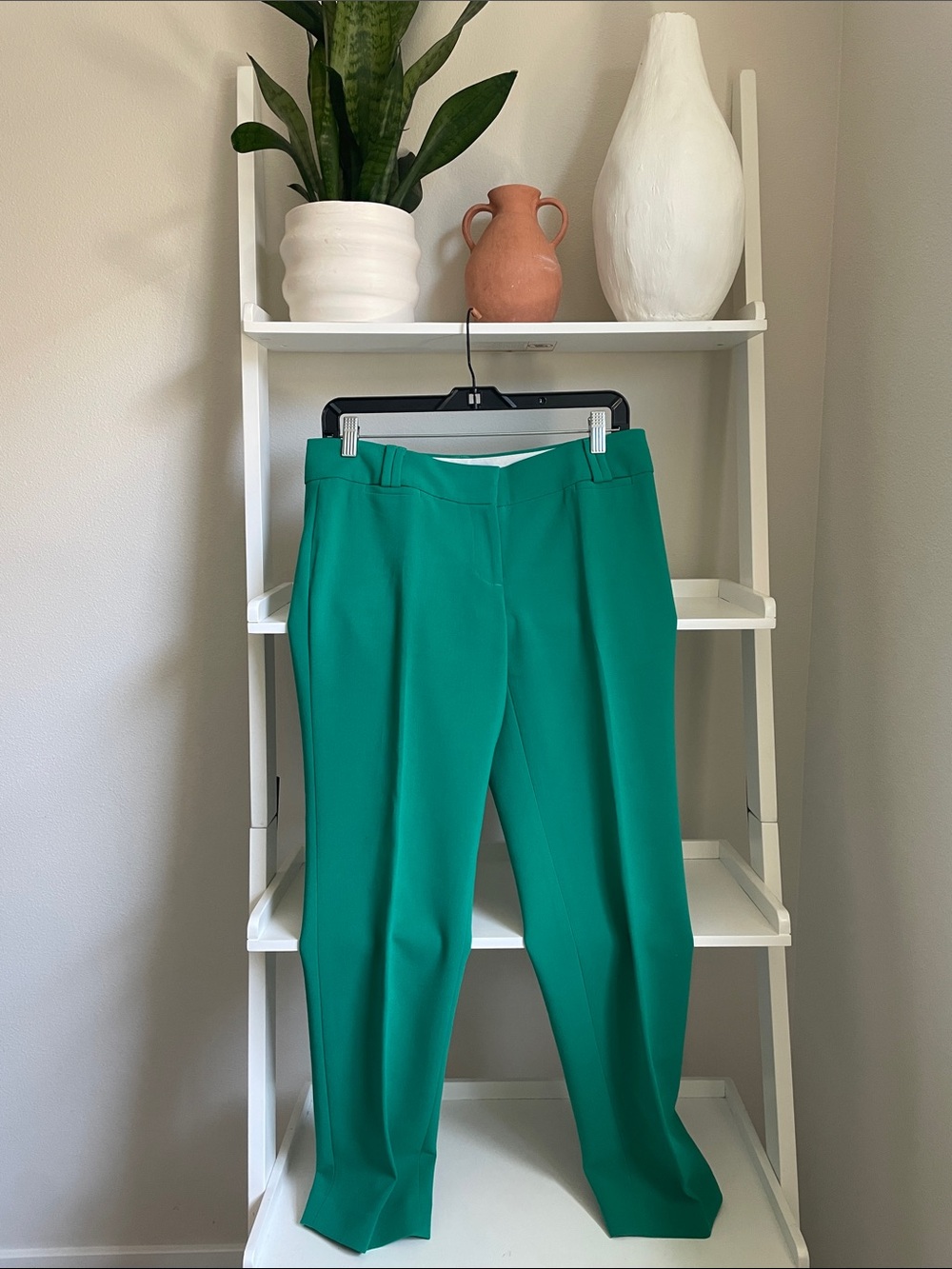 LOFT Emerald Green Straight-Leg Dress Pants